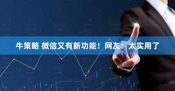 牛策略 微信又有新功能！网友：太实用了