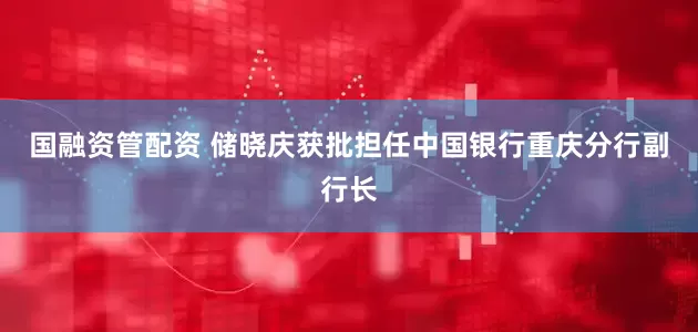 国融资管配资 储晓庆获批担任中国银行重庆分行副行长