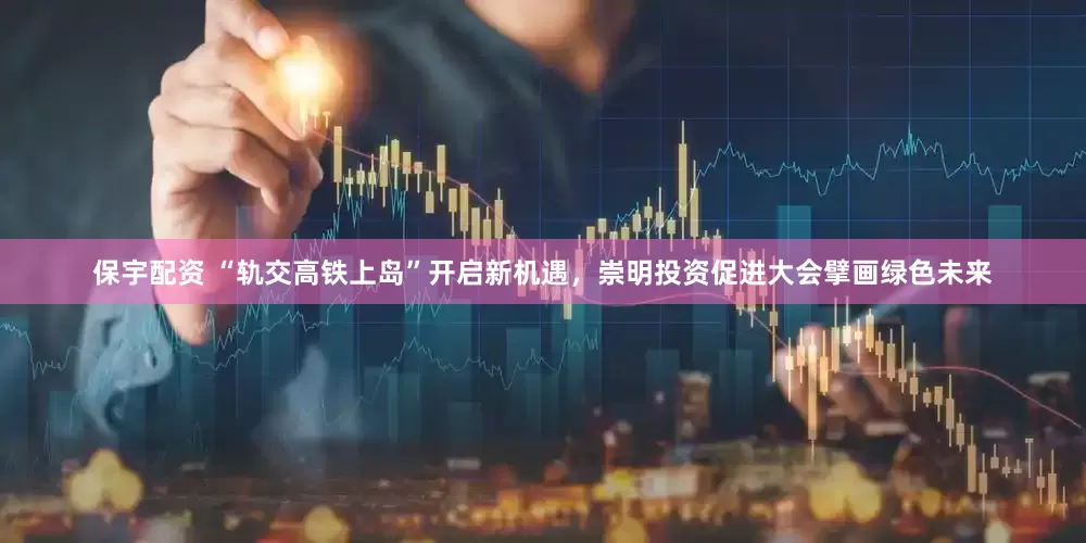 保宇配资 “轨交高铁上岛”开启新机遇，崇明投资促进大会擘画绿色未来