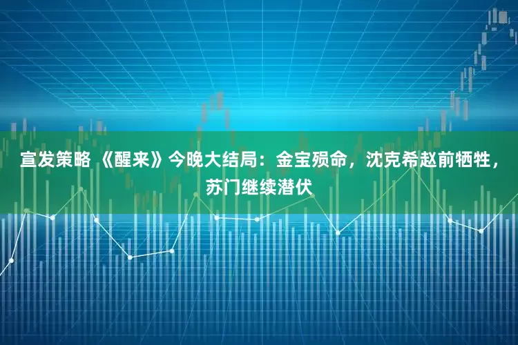 宣发策略 《醒来》今晚大结局：金宝殒命，沈克希赵前牺牲，苏门继续潜伏